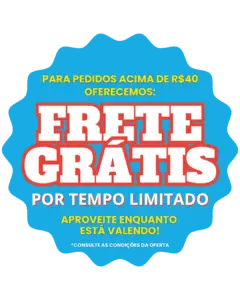 Sticker ilustrativo azul da oferta de frete grátis em pedidos acima de R$40 no Pastel Mix.